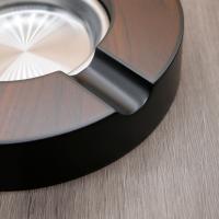 Round Walnut Matte Cigar Ashtray - 4 Rest