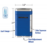 Xikar Allume Twin Double Jet Lighter - Blue (End of Line)