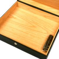 Black Leather Cuba Humidor - 10 Cigar Capacity