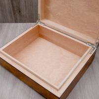 Elm Burl Wood Finish Humidor - 25 Cigar Capacity