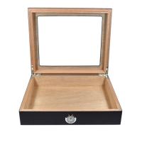 Oxford Black Humidor Glass Window - 20 Capacity