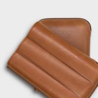 Recife Chicago Whiskey Leather Cigar Case - 3 Cigar Capacity