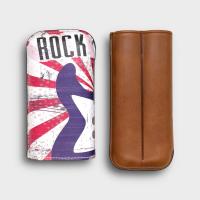 Recife Rock N Roll Whiskey Leather Cigar Case - 2 Cigar Capacity