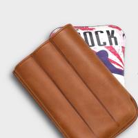 Recife Rock N Roll Whiskey Leather Cigar Case - 3 Cigar Capacity