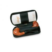 Davidoff Black Leather Case for 2 Pipes