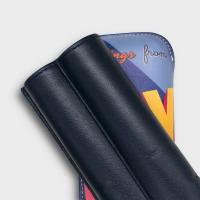 Recife Greetings From Havana Space Blue Leather Cigar Case - 2 Cigar Capacity