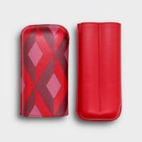 Recife Urbaine Poppy Red Leather Cigar Case - 2 Cigar Capacity