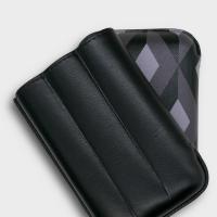 Recife Urbaine Black Dahlia Leather Cigar Case - 3 Cigar Capacity