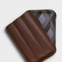 Recife Urbaine Hot Chocolate Leather Cigar Case - 3 Cigar Capacity