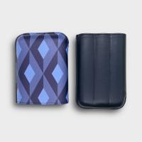 Recife Urbaine Space Blue Leather Cigar Case - 3 Cigar Capacity