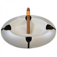Ceramic Four Rest Cigar Ashtray - Metallic Pearl (End of Line)