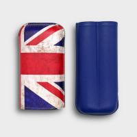 Recife Special Edition Union Jack Flag Base Blue Sea Cigar Case - 2 Cigar Capacity