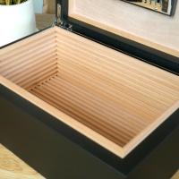 Adorini Torino Black Grande Deluxe Cigar Humidor - 150 Cigar Capacity (ADO178)