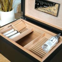 Adorini Torino Black Grande Deluxe Cigar Humidor - 150 Cigar Capacity (ADO178)