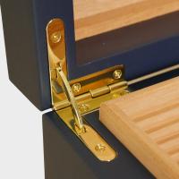 Adorini Medium Deluxe Midnight Blue Cigar Humidor - 75 Cigar Capacity (AD188)