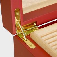 Adorini Medium Deluxe Bordeaux Cigar Humidor - 75 Cigar Capacity (AD191)