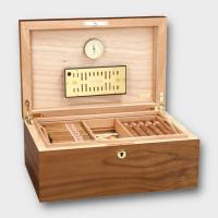 Adorini Ancona Walnut Grande Deluxe Cigar Humidor - 150 Cigar Capacity (ADO202)