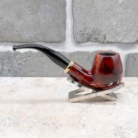 Aldo Morelli Fiorita Cherry 495 Smooth 9mm Filter Bent Fishtail Pipe (AMF124)