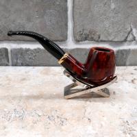 Aldo Morelli Fiorita Cherry 495 Smooth 9mm Filter Bent Fishtail Pipe (AMF134)