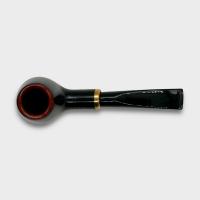Aldo Morelli Fiorita Black 512 Smooth 9mm Filter Bent Fishtail Pipe (AMF179)