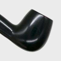 Aldo Morelli Fiorita Black 512 Smooth 9mm Filter Bent Fishtail Pipe (AMF183)