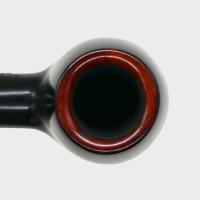 Aldo Morelli Fiorita Black 512 Smooth 9mm Filter Bent Fishtail Pipe (AMF183)