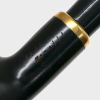 Aldo Morelli Fiorita Black 512 Smooth 9mm Filter Bent Fishtail Pipe (AMF183)