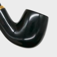 Aldo Morelli Fiorita Black 511 Smooth 9mm Filter Bent Fishtail Pipe (AMF184)