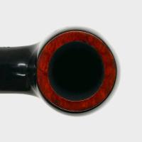 Aldo Morelli Fiorita Black 511 Smooth 9mm Filter Bent Fishtail Pipe (AMF184)