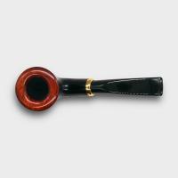 Aldo Morelli Fiorita Black 510 Smooth 9mm Filter Bent Fishtail Pipe (AMF189)