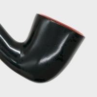 Aldo Morelli Fiorita Black 510 Smooth 9mm Filter Bent Fishtail Pipe (AMF189)