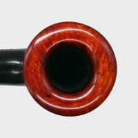 Aldo Morelli Fiorita Black 510 Smooth 9mm Filter Bent Fishtail Pipe (AMF189)