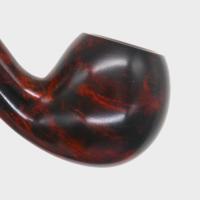 Aldo Morelli Fiorita Cherry 491 Smooth 9mm Filter Bent Fishtail Pipe (AMF191)