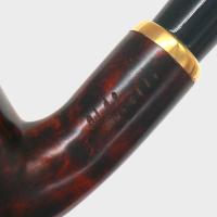 Aldo Morelli Fiorita Cherry 491 Smooth 9mm Filter Bent Fishtail Pipe (AMF191)
