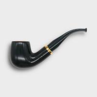 Aldo Morelli Fiorita Black 511 Smooth 9mm Filter Bent Fishtail Pipe (AMF194)