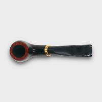 Aldo Morelli Fiorita Black 511 Smooth 9mm Filter Bent Fishtail Pipe (AMF194)