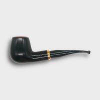 Aldo Morelli Fiorita Black 512 Smooth 9mm Filter Bent Fishtail Pipe (AMF195)