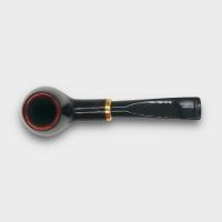 Aldo Morelli Fiorita Black 512 Smooth 9mm Filter Bent Fishtail Pipe (AMF195)