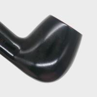 Aldo Morelli Fiorita Black 512 Smooth 9mm Filter Bent Fishtail Pipe (AMF195)