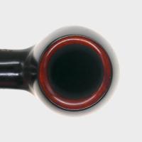 Aldo Morelli Fiorita Black 512 Smooth 9mm Filter Bent Fishtail Pipe (AMF195)
