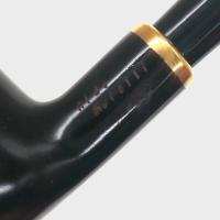 Aldo Morelli Fiorita Black 512 Smooth 9mm Filter Bent Fishtail Pipe (AMF195)
