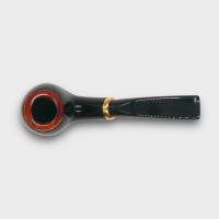 Aldo Morelli Fiorita Black 515 Smooth 9mm Filter Bent Fishtail Pipe (AMF197)