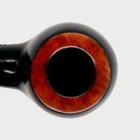 Aldo Morelli Fiorita Black 515 Smooth 9mm Filter Bent Fishtail Pipe (AMF205)