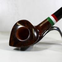 Tommaso Spanu Briar F Tricolour Bent Fishtail Pipe (ART303)