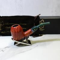 Tomasso Spanu Half Rustic Italian Bent Pipe (ART454)