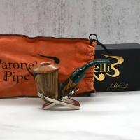 Ariberto Paronelli Half Rustic Calabash Fishtail Pipe (ART554)