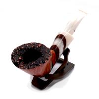 Ariberto Paronelli Half Rustic Intarsio Fishtail Pipe (ART648)