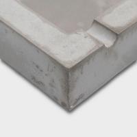 Angelo Cement Rectangle 4 Position Ashtray - Grey