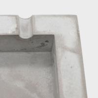 Angelo Cement Rectangle 4 Position Ashtray - Grey