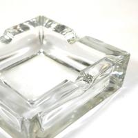 Square Glass Cigar Ashtray - 4 Cigar Position